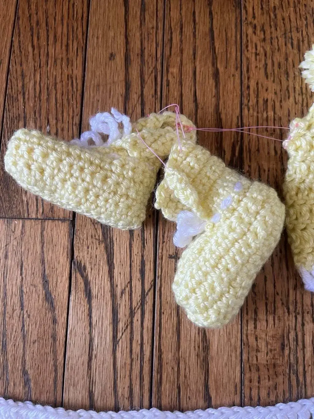 Crochet Baby Set Blanket Hat Booties Infant 0-3m Handmade Shower Gift Yellow